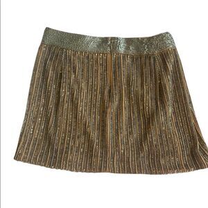 Size 25 S custom hand made beaded fully lined mini skirt heavy sequins